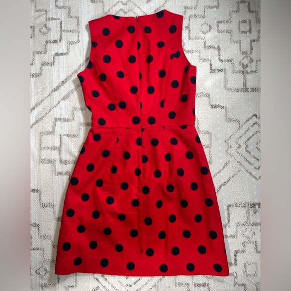 J. Crew Red and Black Polka Dot Mini Dress - Picture 4 of 6